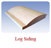 <h1>Log Siding</h1>
			This design is very popular for exterior siding.  Gives your home or cottage a log home look without the logs.<br />
			 
      <table summary=" " class="datatable">
        <caption></caption>
        <tr> 
          <th scope="col">Item Code</th> 
          <th scope="col">Nominal Size</th>
          <th scope="col">Actual Coverage</th>
          <th scope="col">Stock Grades</th>
        </tr>
        <tr>          
          <td class="middle">11-6</td>
		  <td class="middle">1 X 6</td>
          <td class="middle">3/4" X 5"</td>
          <td class="middle">Premium, Cottage</td>
        </tr><tr>          
          <td class="middle">10-8</td>
		  <td class="middle">2 X 8</td>
          <td class="middle">1 7/16" X 7"</td>
          <td class="middle">Premium, Cottage</td>
        </tr>
		</table><br />
*Custom requests can be special ordered